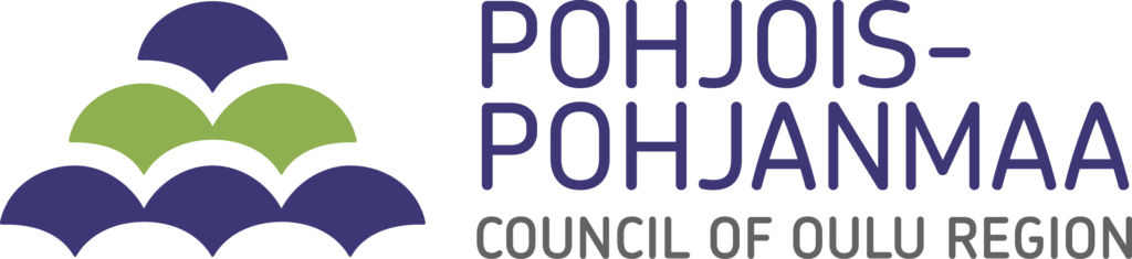 Logo, jossa teksti Pohjois-Pohjanmaa, Council of Oulu Region