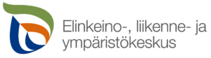 Vihreä-puna-sininen kaareva logo, jonka vieressä teksti Elinkeino-, liikenne- ja ympäristökeskus.